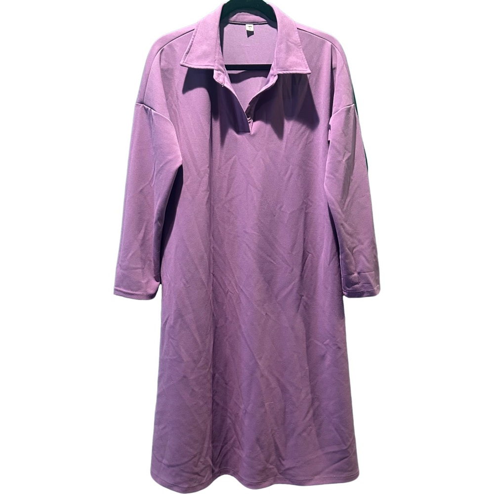 Purple Long Sleeve Dress